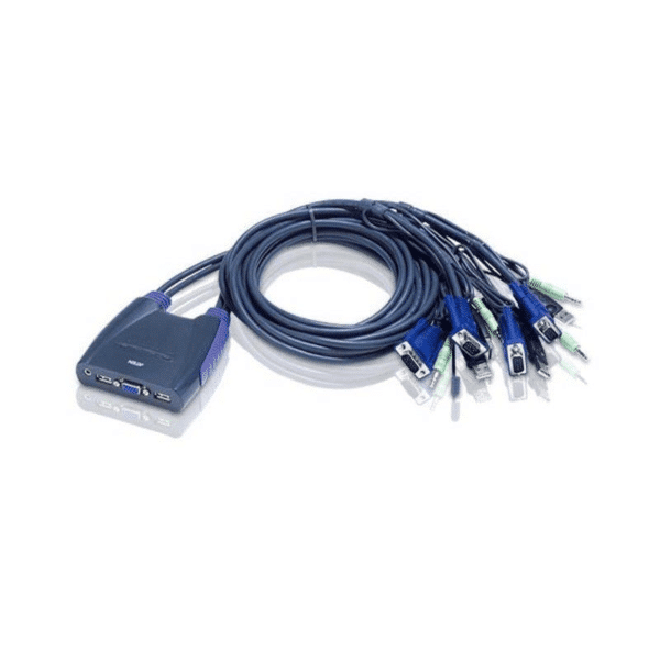 Aten CS64US 4-Port USB VGA/Audio Cable KVM Switch (1.2m)