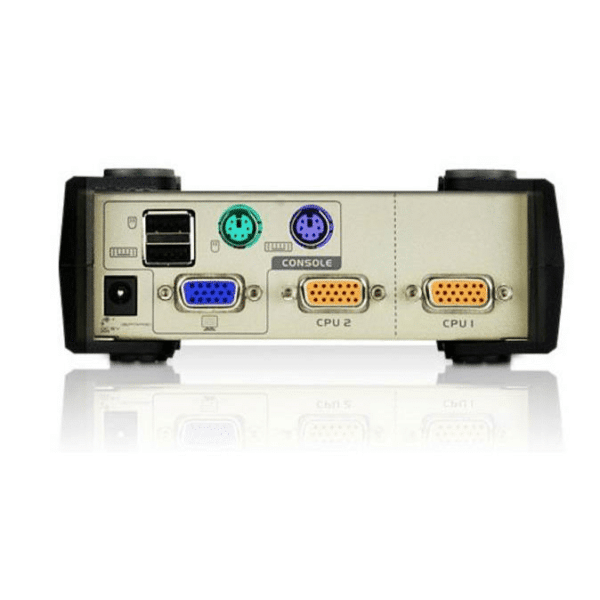 Aten CS82U 2-Port PS/2-USB VGA KVM Switch with 2 Cables