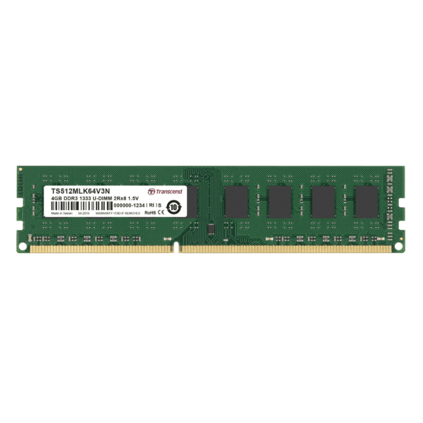Transcend 4GB DDR3-1333 CL9 1.5V 240-Pin Desktop Memory Module