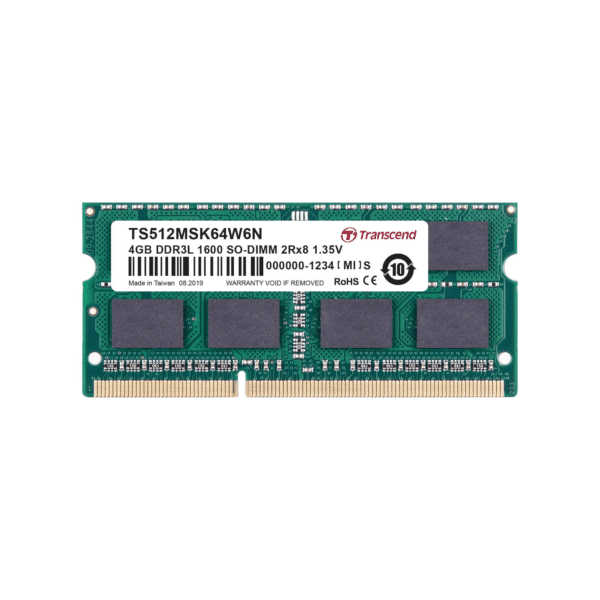 Transcend 4GB DDR3-1600 1.35V Dual Rank CL11 204 pin SO-DIMM Notebook memory