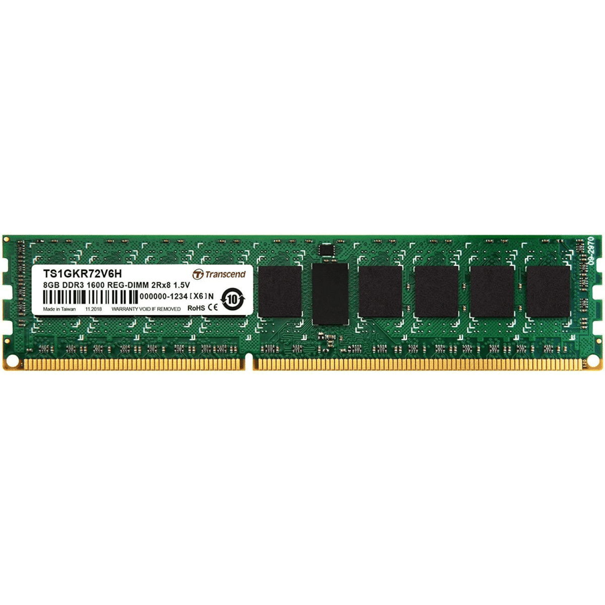 Transcend DDR3 8GB memory module 1600 MHz ECC TS1GKR72V6H