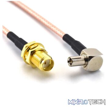 120mm adaptor cable TS9 plug to SMA female.
