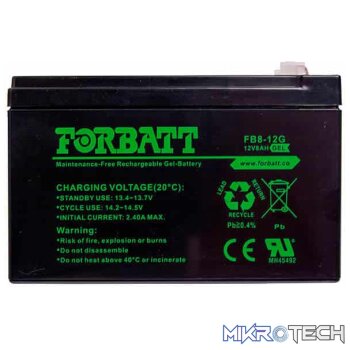 12V 8AH Acid Gel Battery