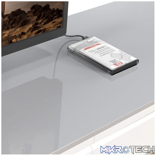 ORICO 2.5" USB3.0 Transparent HDD Enclosure - Image 5