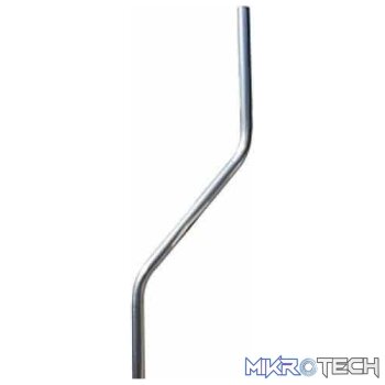 38mm Aluminium Cranked Pole - 3m - 1.22mm Sidewall