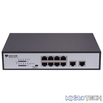 BDCOM 10-port 10/100 POE switch (8 POE ports