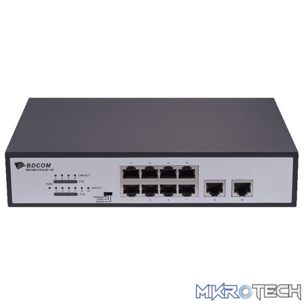 BDCOM 10-port 10/100 POE switch (8 POE ports BDCOM 10-port 10/100 POE switch (8 POE ports