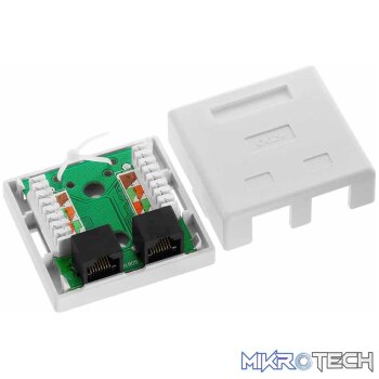 CAT5 Wall Box - Dual RJ45