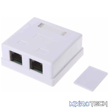 CAT6 Wall Box - Dual RJ45