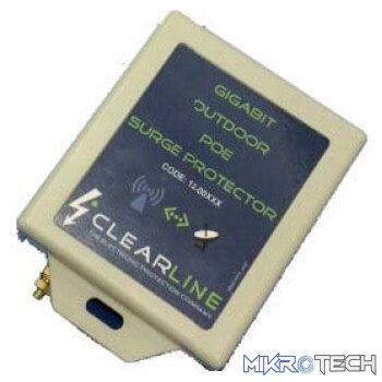 Clearline outdoor single port POE RJ45 surge arrestor