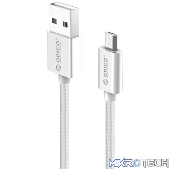 ORICO Micro USB Braided Charging Data Cable Silver 1M