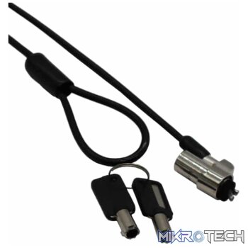 GIZZU 1.8m T-Bar Laptop Cable Lock Master Key Compatible