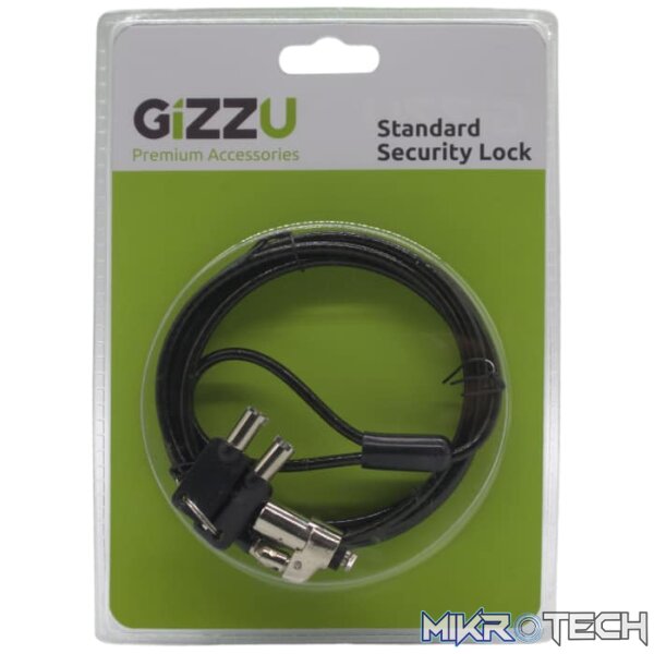 GIZZU 1.8m T-Bar Laptop Cable Lock Master Key Compatible - Image 2