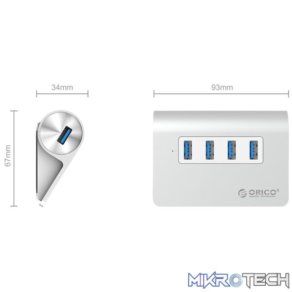 ORICO 4 Port USB3.0 Angled Hub - Image 3