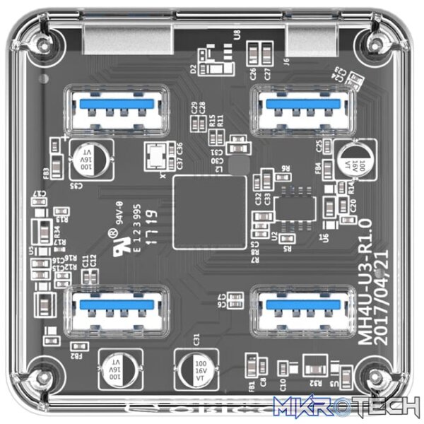 ORICO 4 Port USB3.0 Transparent Hub - Image 2