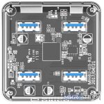ORICO 4 Port USB Hub Transparent 1M - Image 2