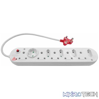 Surged Multi Plug 5x16A 5x5A 0.5m Cord