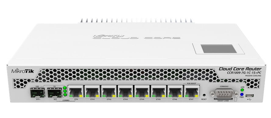 MikroTik CCR1009-7G-1C-1S+PC - 7 Port Cloud Core Router with 9 Core CPU