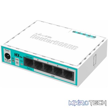 MikroTik hEX Lite - Desktop Router with 5 10/100 ports