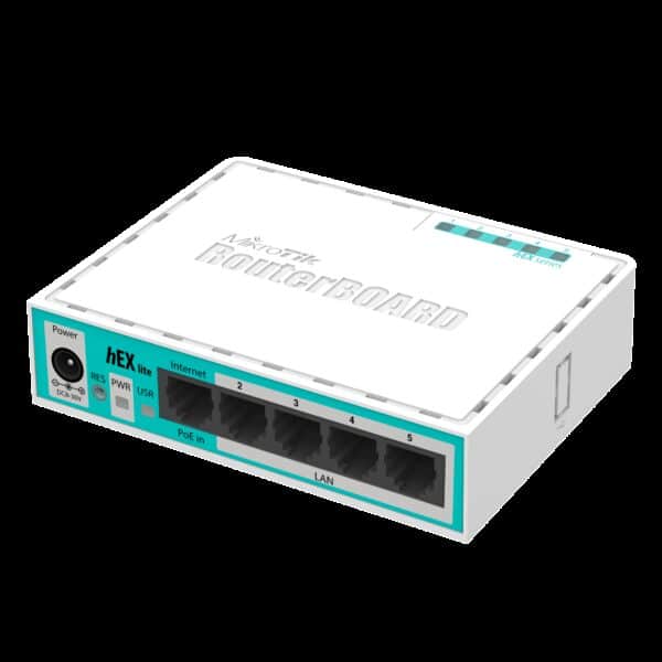 MikroTik hEX Lite - Desktop Router with 5 10/100 ports