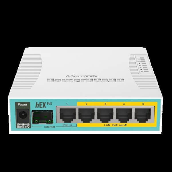 MikroTik hEX PoE - Desktop PoE Router with 5 Gb