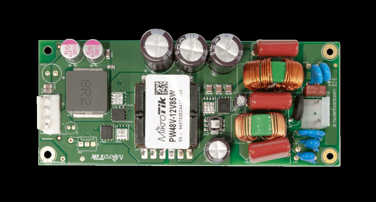 MikroTik ±48 V DC telecom Open Frame Power supply with 12 V 8 A output