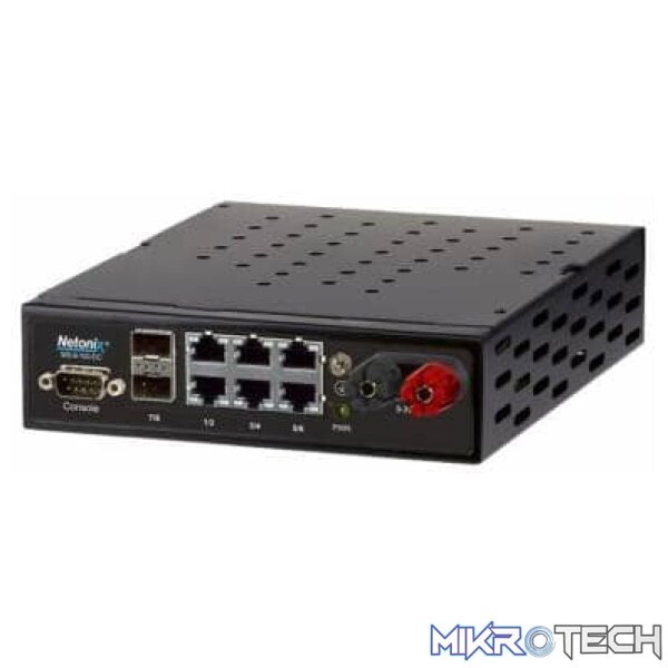 Netonix 6 Port Managed 150W Passive DC POE Switch + 2 SFP Uplink Ports Netonix 6 Port Managed 150W Passive DC POE Switch + 2 SFP Uplink Ports