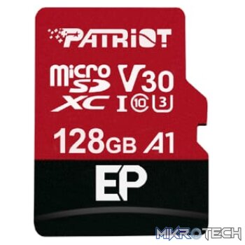 Patriot EP V30 A1 128GB Micro SDXC Card + Adapter