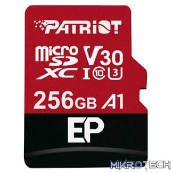 Patriot EP V30 A1 256GB Micro SDXC Card + Adapter
