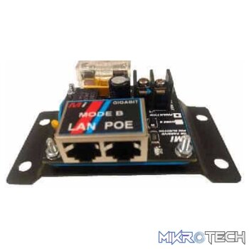 Passive Gigabit "Phantom" 4-pair Passive POE Injector. Fuse and overvoltage prot. 60V Max