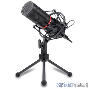 REDRAGON BLAZAR Cardioid USB Gaming Mic and Tripod - Black
