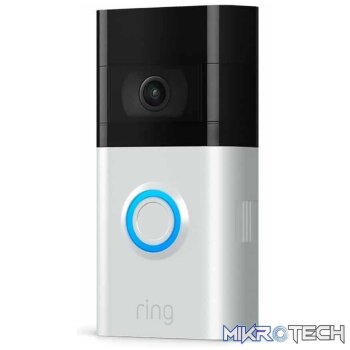 Ring Video Doorbell V3- Satin Nickel and Venetian Interchangeable Face plates and removeable battery