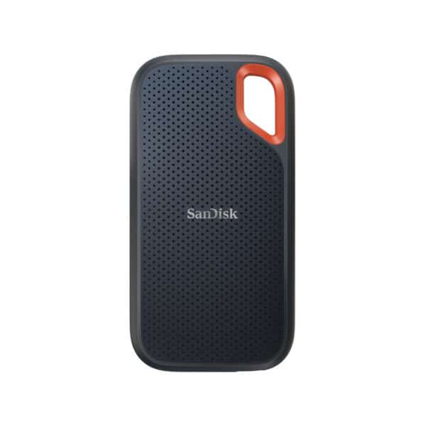 SANDISK EXTREME 500GB PORTABLE SSD UP TO 1050MBS READ AND 1000MBS WRITE SPEEDS. USB 3.2 GEN 2. 2 METER DROP PROTECTION AND IP55 RESISTANCE
