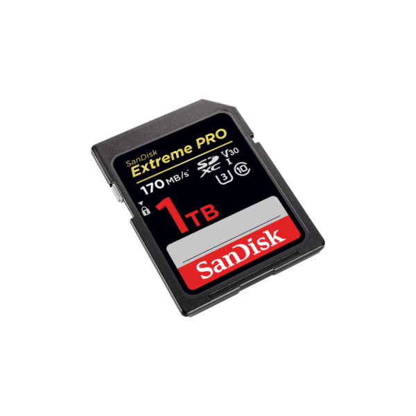 SANDISK EXTREME PRO 1TB SDXC MEMORY CARD UP TO 170MBS. UHS I. CLASS 10. U3. V30