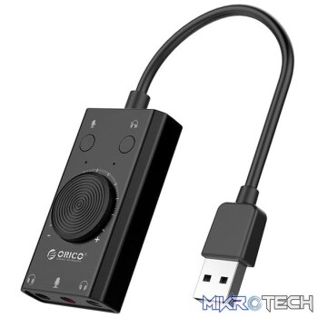 ORICO SC2 USB to 3.5mm Dual headphone External Sound Card with Volume Control
