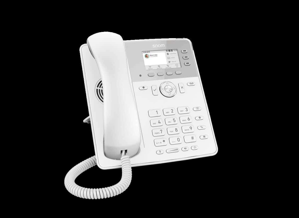 Snom D717 6-line Desktop SIP Phone in White - No PSU Included - Wide Colour TFT Display - USB