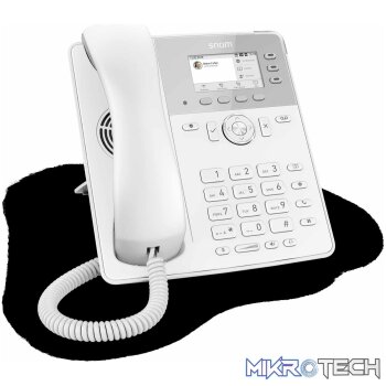 Snom D717 6-line Desktop SIP Phone in White - No PSU Included - Wide Colour TFT Display - USB