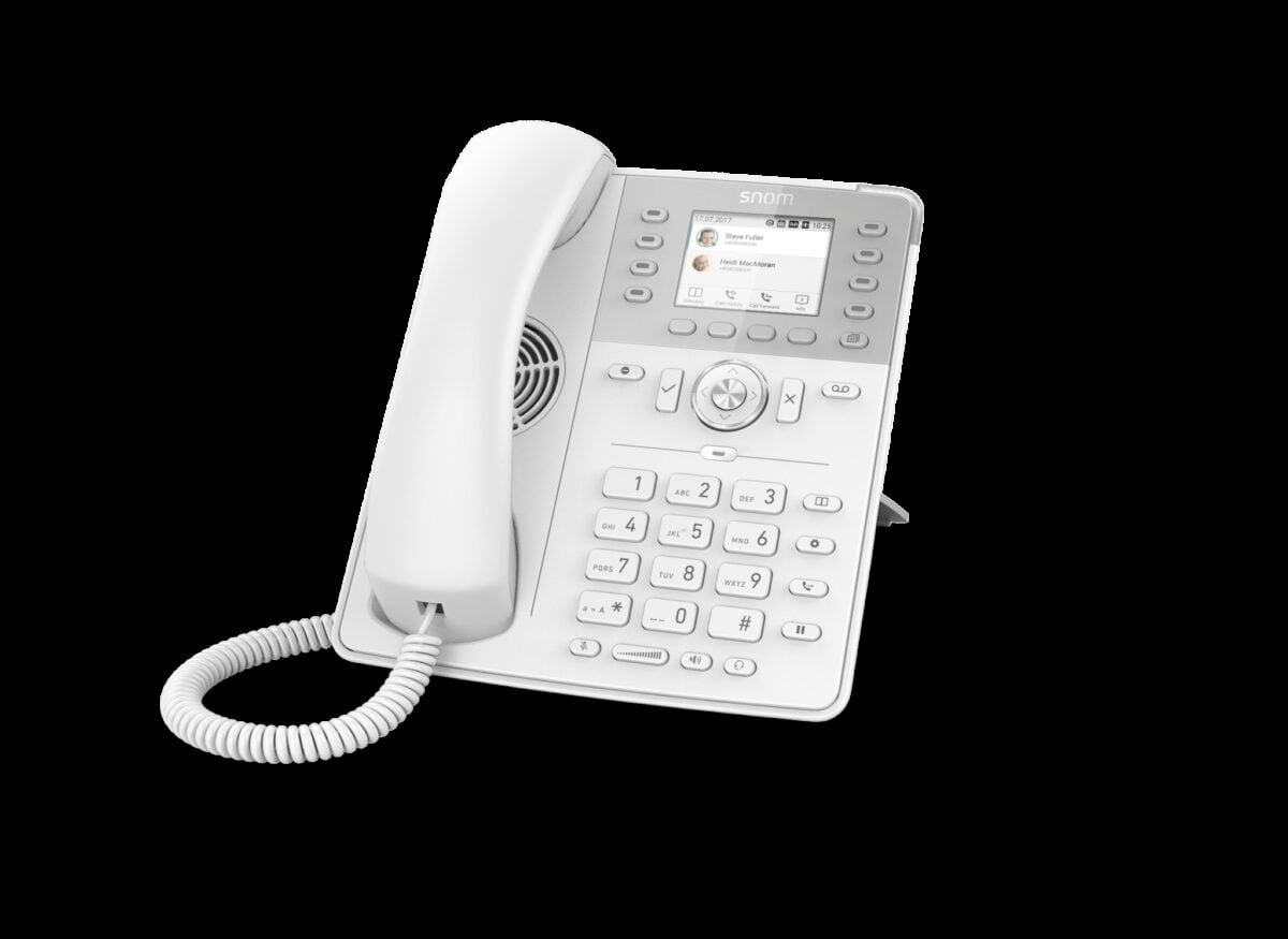 Snom D735 12-line Desktop SIP Phone in White - No PSU Included - Hi-Res 2.7" Colour Display - USB