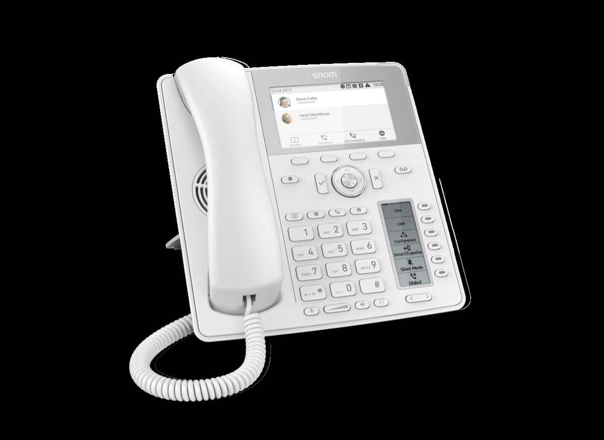 Snom D785 12-line Desktop SIP Phone in White - No PSU Included - Hi-Res 4.3" Colour Display - USB