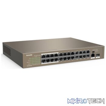 Tenda 24-Port PoE Switch 250W | TEF1126P-24-250W