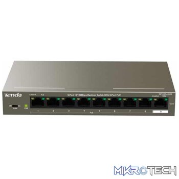 Tenda 9-Port Desktop Switch with 8-Port PoE | TEF1109P-8-102W