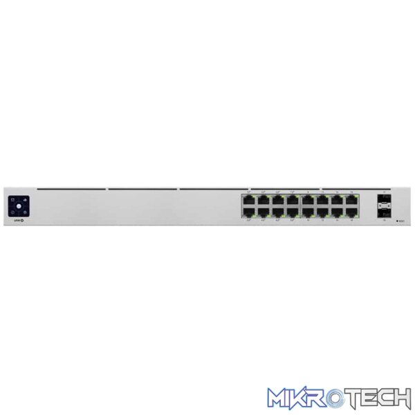 USW-16P Ubiquiti 16 Port Gigabit 42W with 8x PoE ports & 2 SFP ports UniFi Switch - Image 1
