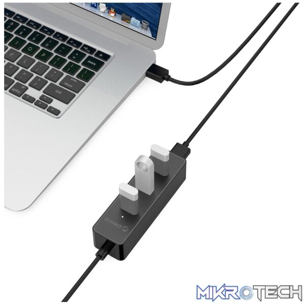 ORICO 4 Port USB3.0 Hub - Black - Image 3