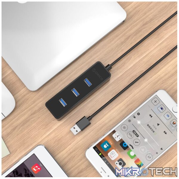 ORICO 4 Port USB3.0 Hub - Black - Image 6