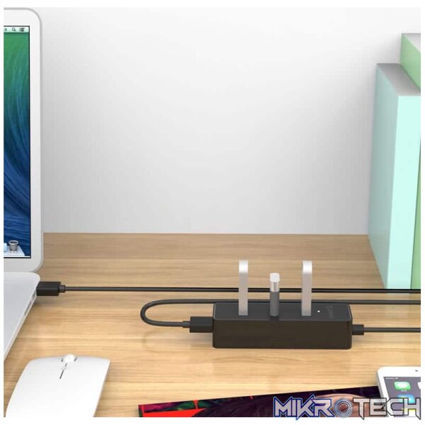 ORICO 4 Port USB3.0 Hub - Black - Image 7