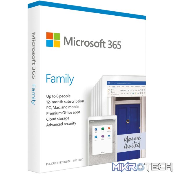 off365-home Microsoft Office 365 Home - MEDIALESS - 5 User, 1 Year Subscription - Image 1