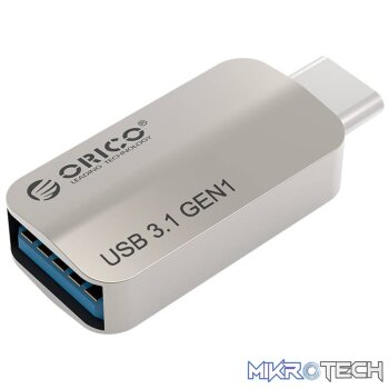 ORICO USB Type-C to USB-A 3.1 ChargeSync On The Go Adapter - Silver