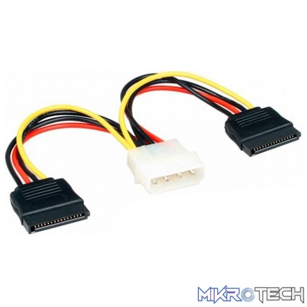 185003_IMG1 1x 4Pin molex to 2x Sata power converter - Image 1