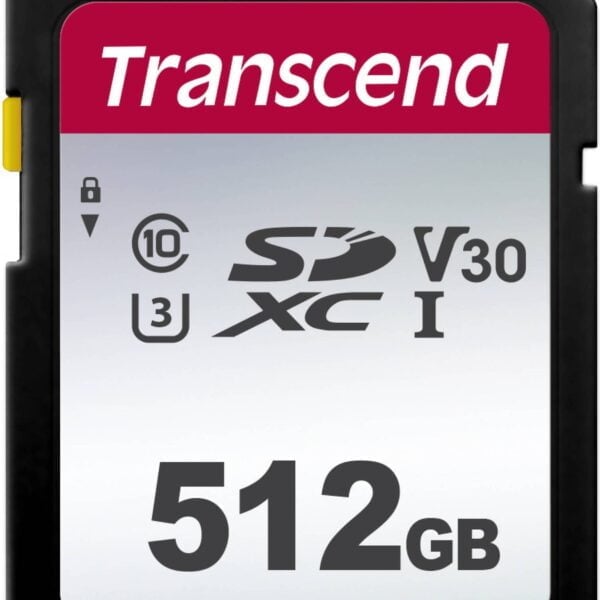 Transcend 300S 512GB SDXC Class 10 V30 UHS-I U1 U3 Secure Digital Card