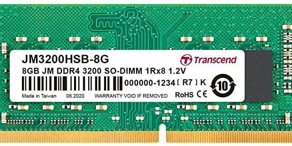 Transcend 8GB DDR4-3200 1.2V 260pin SO-DIMM Notebook Memory